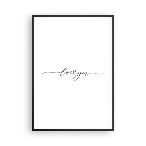 Plakat i sort ramme - Sort og hvid - 70x100 cm