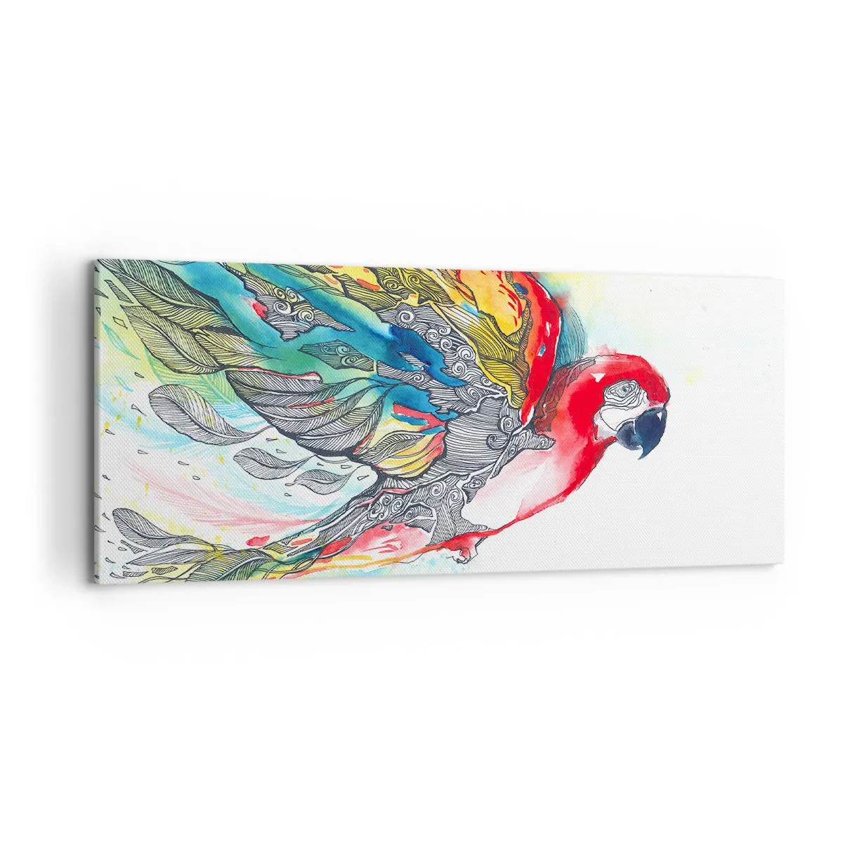 Lærredstryk - Billede på lærred - Lev farverigt - 120x50 cm