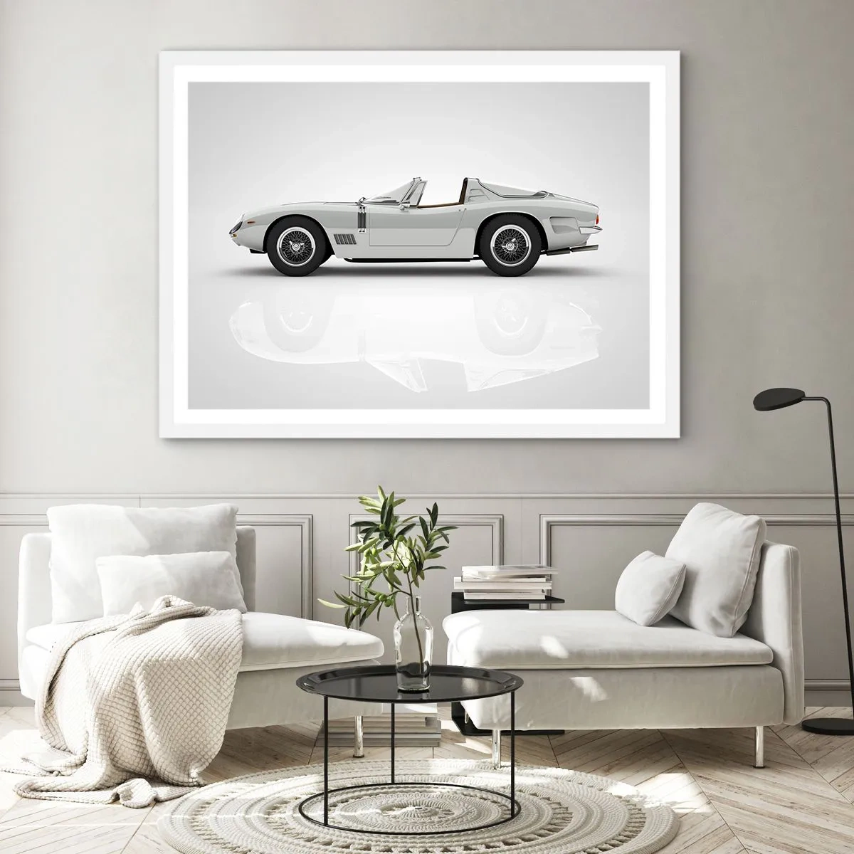 Plakat i hvid ramme - Løftet om sjov - 70x50 cm