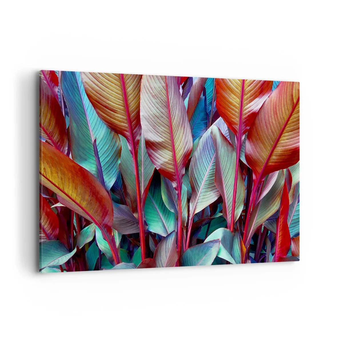 Lærredstryk - Billede på lærred - Farverigt krat - 100x70 cm