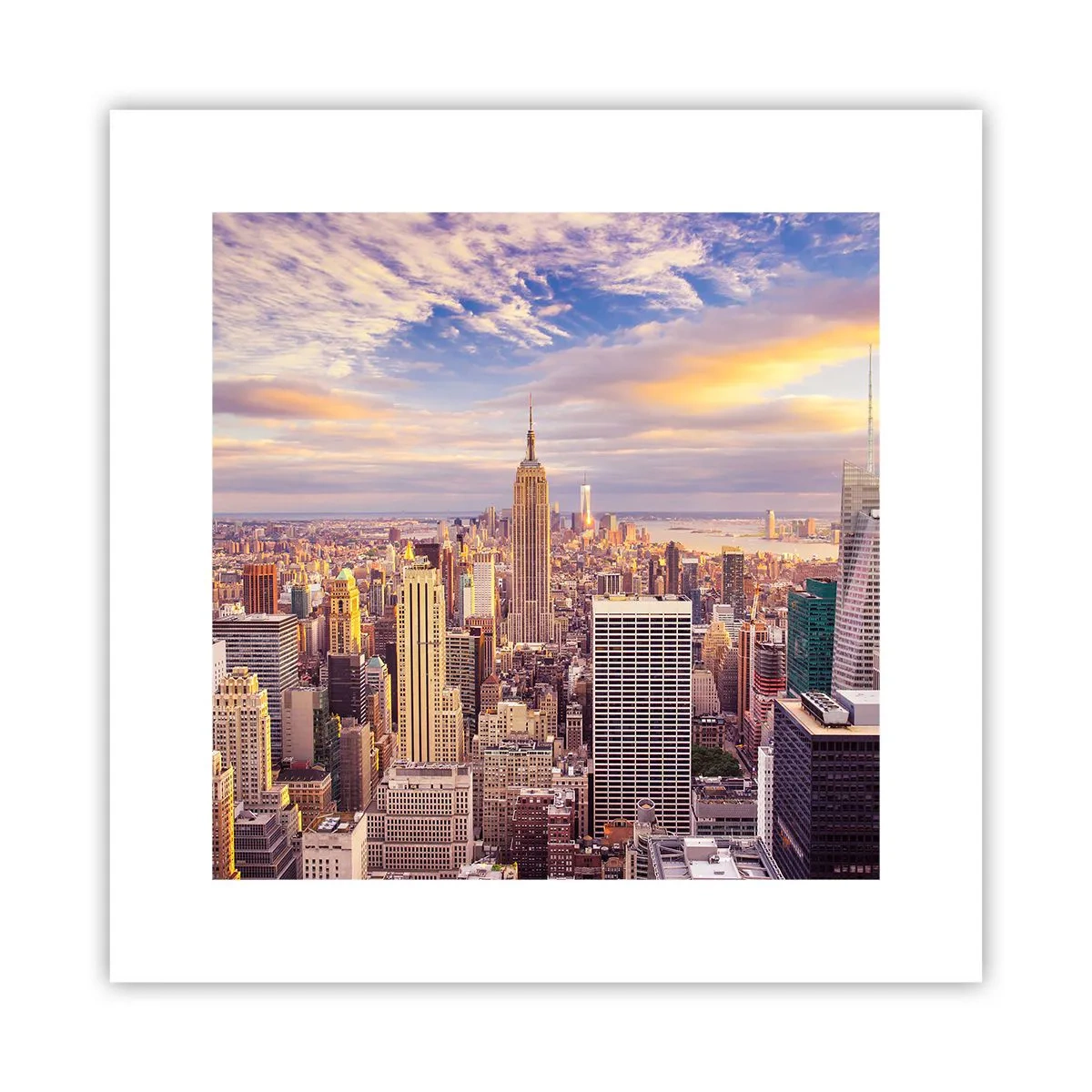 Plakat - Ræk ud efter skyerne selv - 30x30 cm