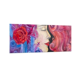 Billede på glas - Art Nouveau er stadig i live - 100x40 cm