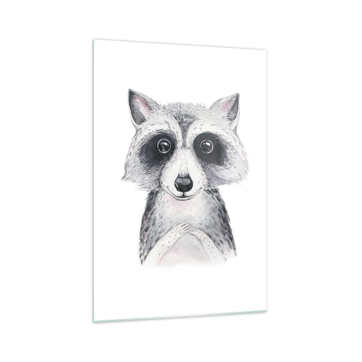 Billede på glas - Et øjeblik til at trække på skuldrene - 70x100 cm