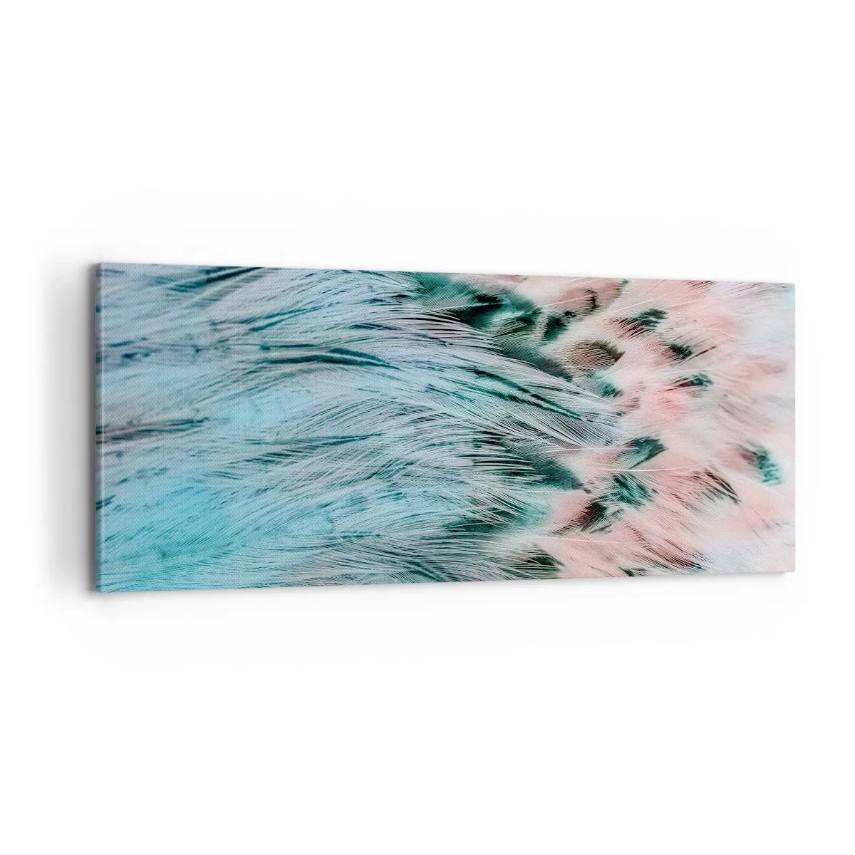 Lærredstryk - Billede på lærred - Safir lyserød fnug - 100x40 cm