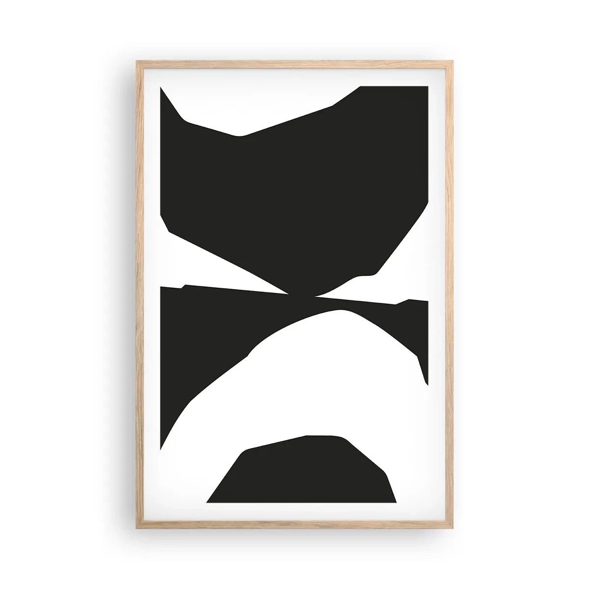 Plakat i ramme af lyst egetræ - Positiv-negativ - 61x91 cm