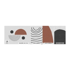 Prøve Fototapet Selvklæbende Deluxe Sticker - Perfektion af hjulet - Abstraktion, Stykke, Moderne kunst - 100x30 cm
