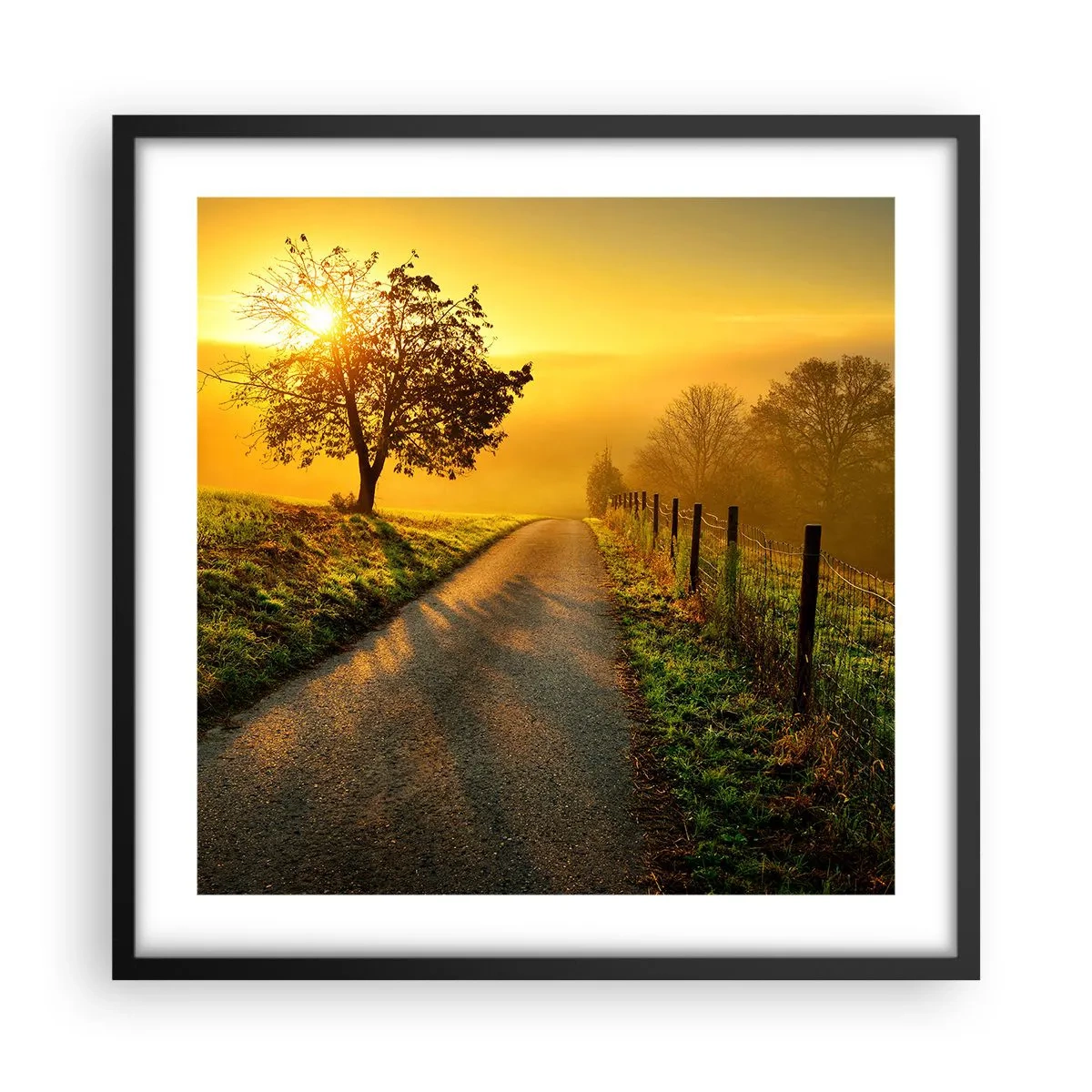 Plakat i sort ramme - Kære eftermiddag - 50x50 cm