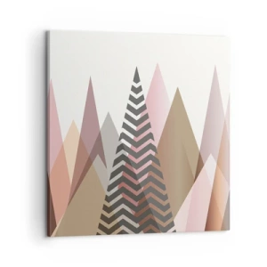 Lærredstryk - Billede på lærred - Pyramide udsigt - 60x60 cm