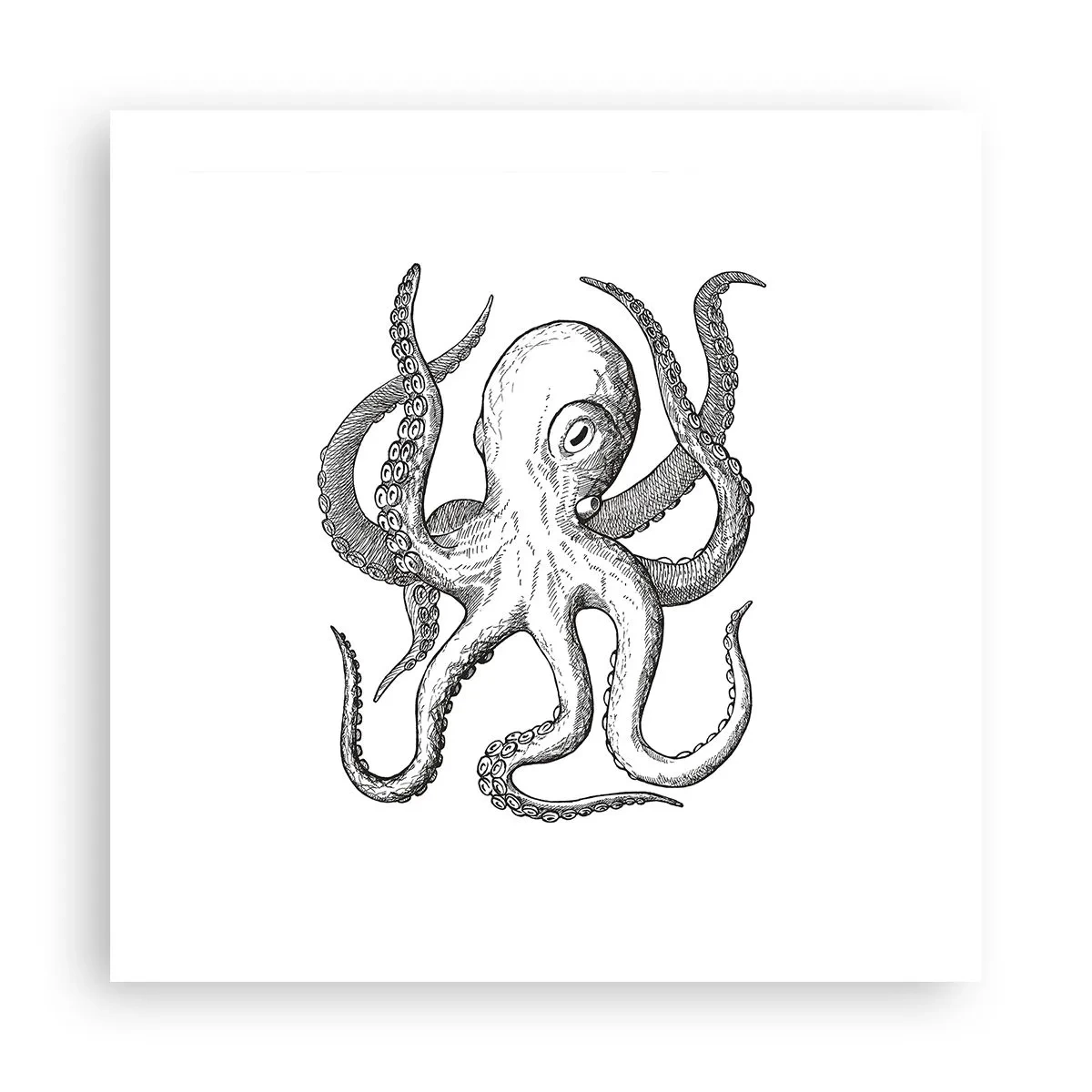 Plakat - Dans med bølger - 50x50 cm