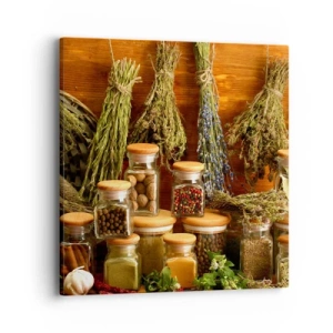 Lærredstryk - Billede på lærred - Køkkenmagi - 40x40 cm