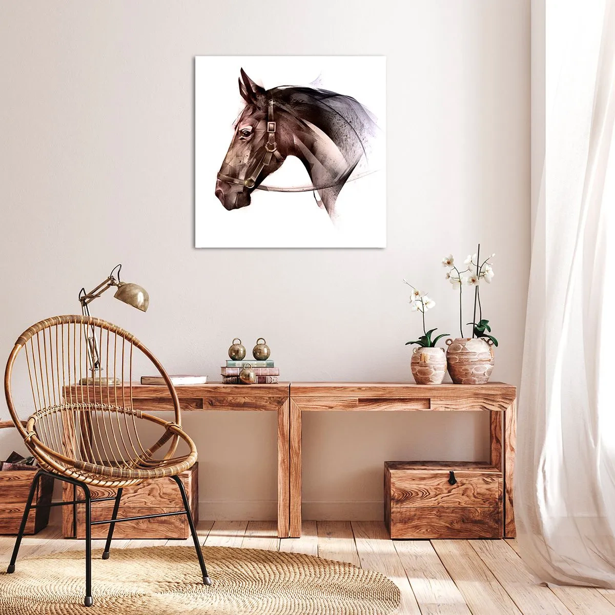 Lærredstryk - Billede på lærred - Sikke en charme - 70x70 cm