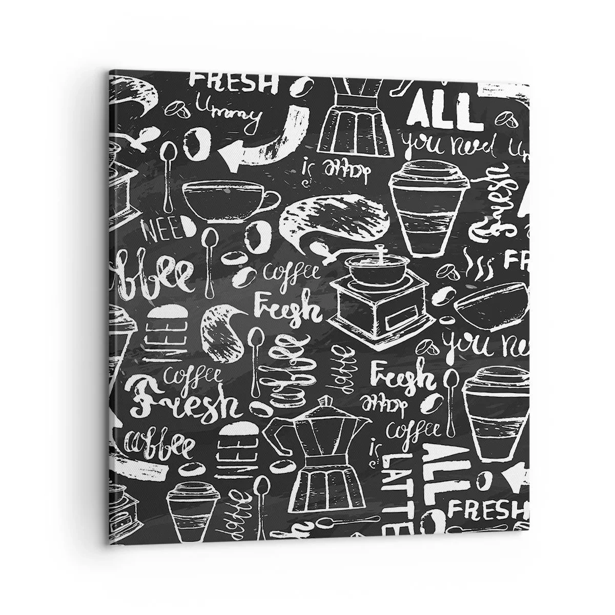 Lærredstryk - Billede på lærred - All you need is… - 60x60 cm