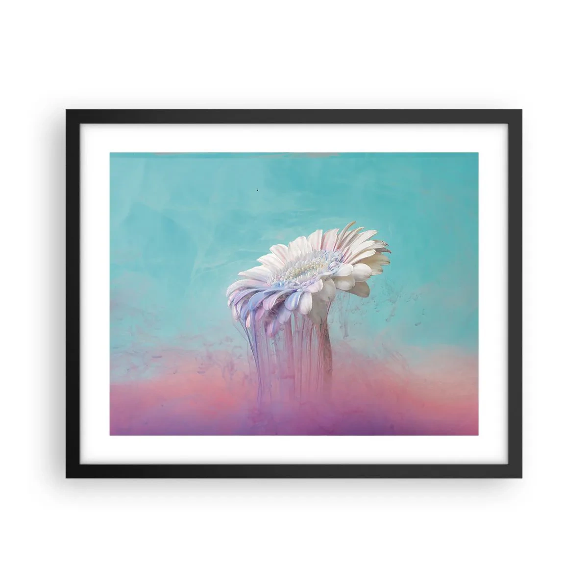 Plakat i sort ramme - Blomster efter døden - 50x40 cm