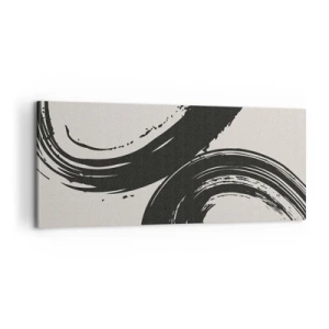 Lærredstryk - Billede på lærred - Fejende og cirkulær - 100x40 cm