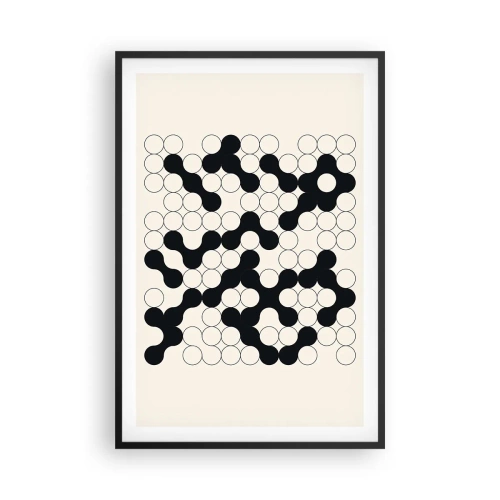 Plakat i sort ramme - Kinesisk spil - variation - 61x91 cm