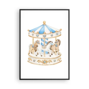 Plakat i sort ramme - Sød barndom - 70x100 cm