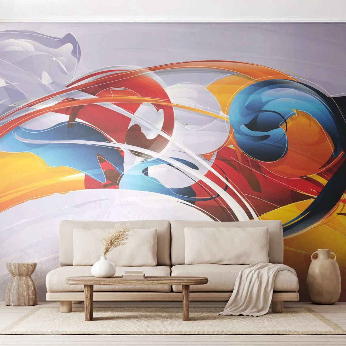 Fototapet Premium Canvas - Elementernes dans - Abstraktion, Stykke, Grafik - 250x175 cm