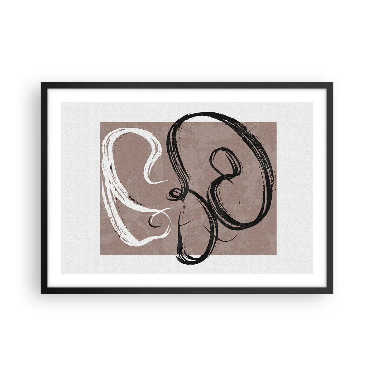 Plakat i sort ramme - Komposition - en søgen efter fuldstændighed - 70x50 cm