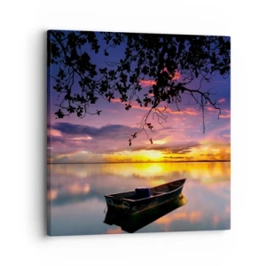 Lærredstryk - Billede på lærred - "Det ser ud til, at du hænger midt på himlen..." - 30x30 cm