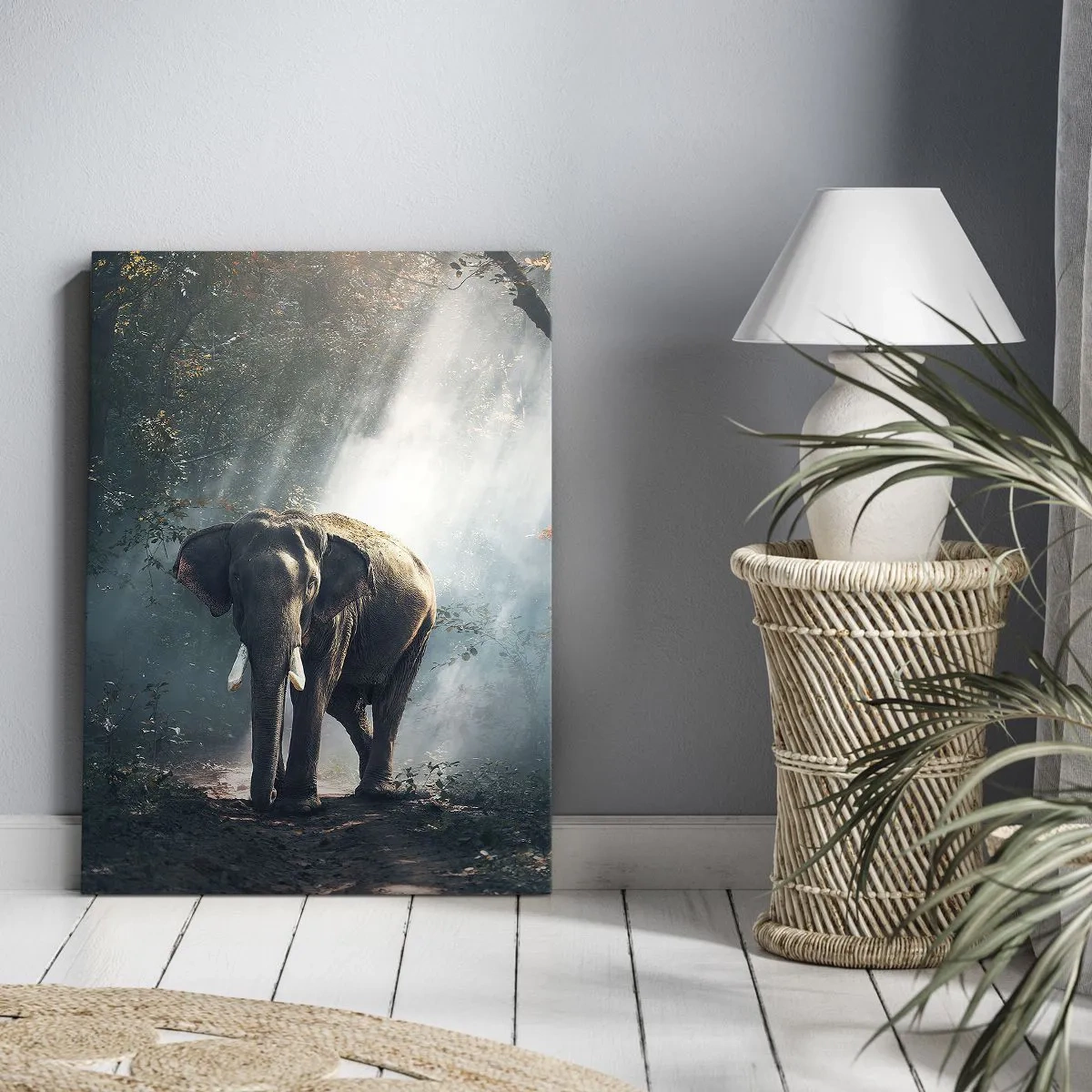 Lærredstryk - Billede på lærred - En fredelig gåtur - 50x70 cm