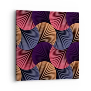 Lærredstryk - Billede på lærred - I en cirkulær rytme - 40x40 cm