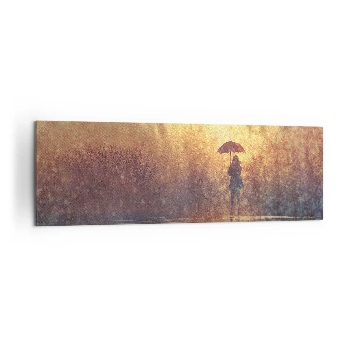 Lærredstryk - Billede på lærred - Jeg føler, at der er nogen, der kigger på mig - 160x50 cm