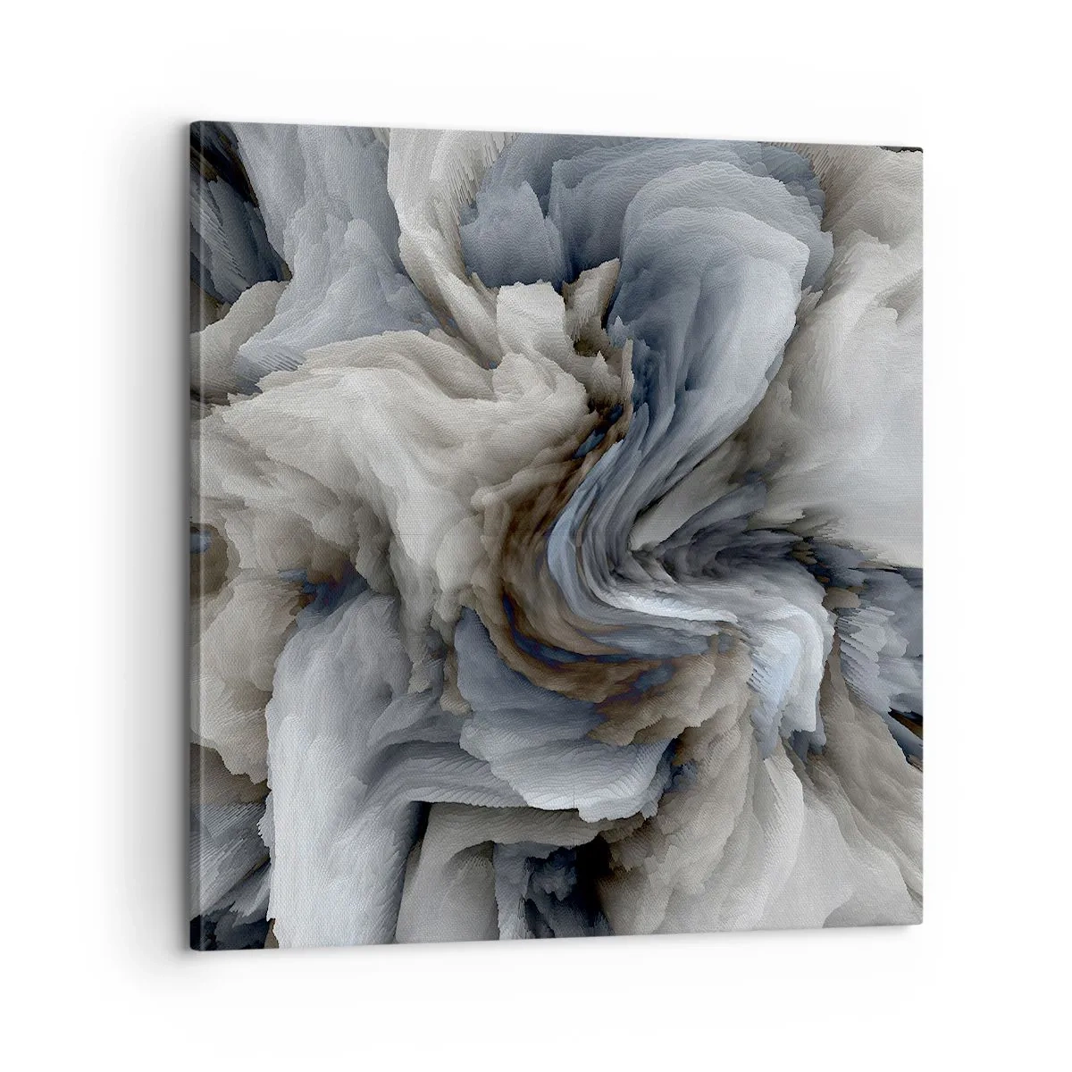 Lærredstryk - Billede på lærred - Sten og blomst - 60x60 cm