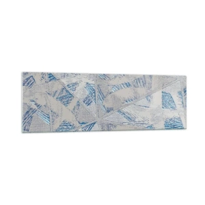 Billede på glas - I en gråblå labyrint - 160x50 cm