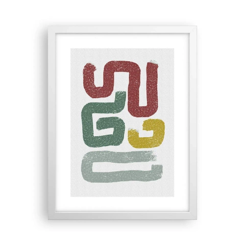 Plakat i hvid ramme - På et ukendt sprog - 30x40 cm