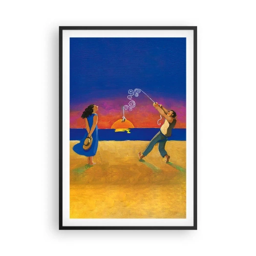 Plakat i sort ramme - Mere end en stjerne fra himlen - 61x91 cm