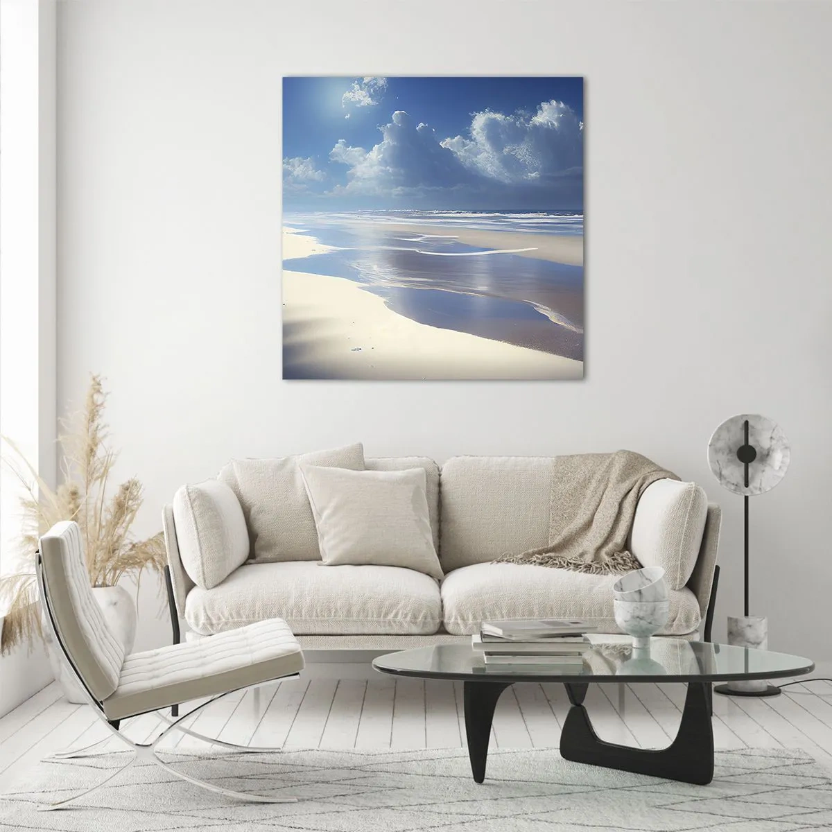 Billede på glas - Ferie i paradis - 50x50 cm