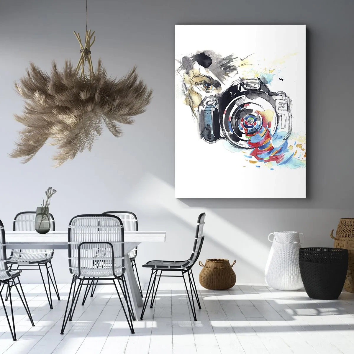 Lærredstryk - Billede på lærred - I linsens øje - 50x70 cm