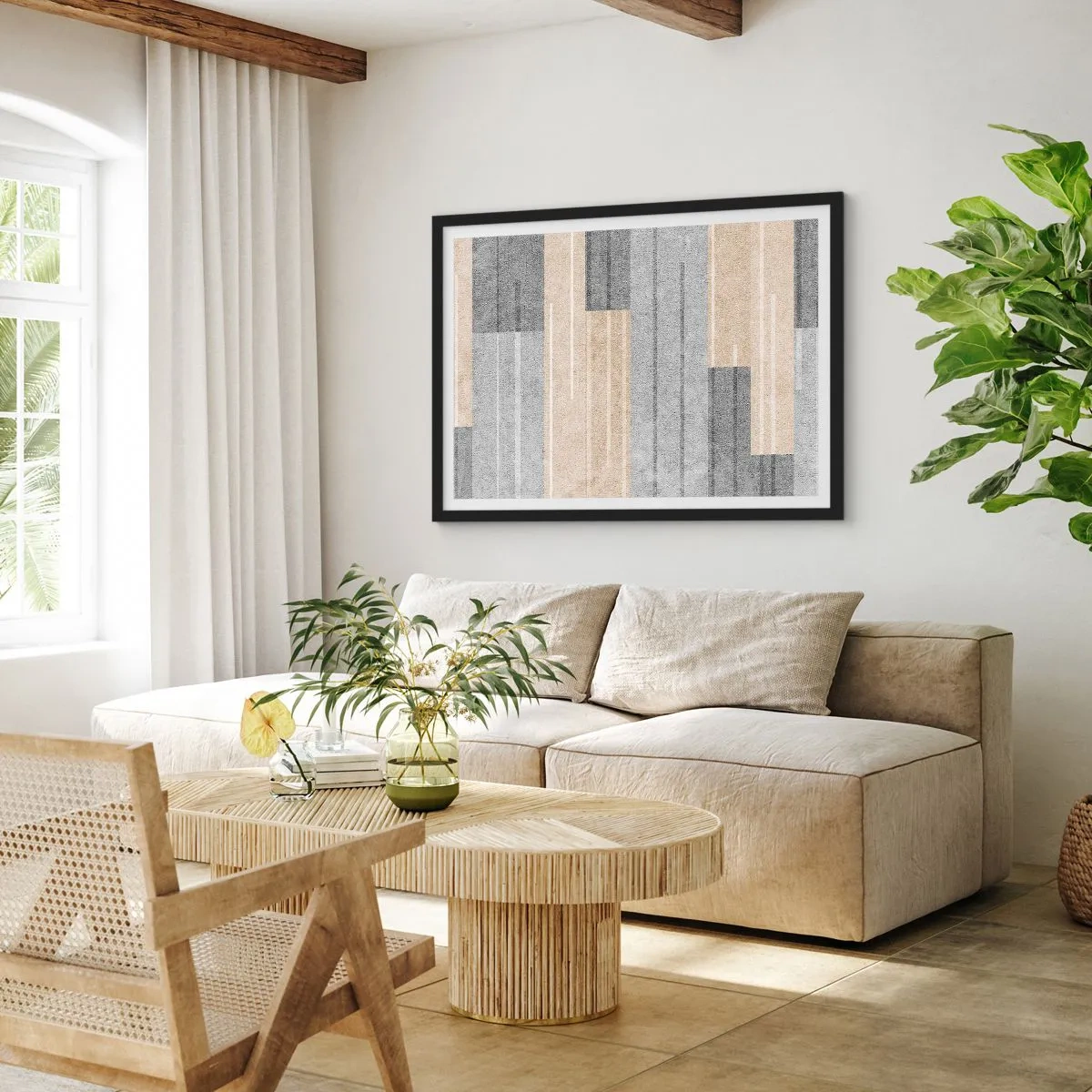 Plakat i sort ramme - Komposition: hold den lodret - 70x50 cm