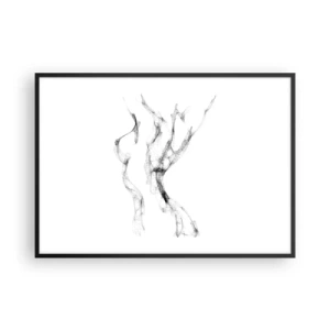 Plakat i sort ramme - Smuk og stærk - 100x70 cm