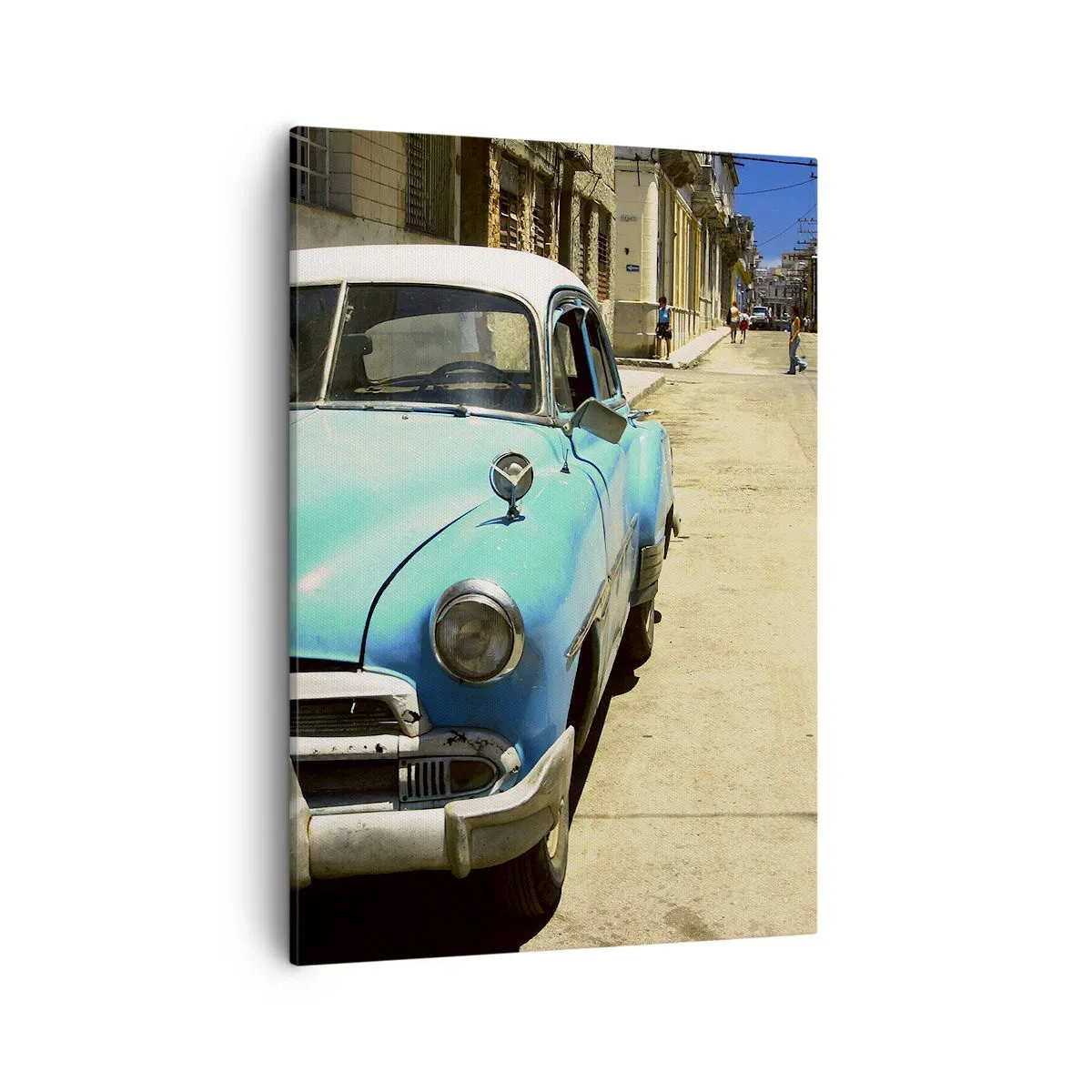 Lærredstryk - Billede på lærred - Evviva Cuba! - 50x70 cm