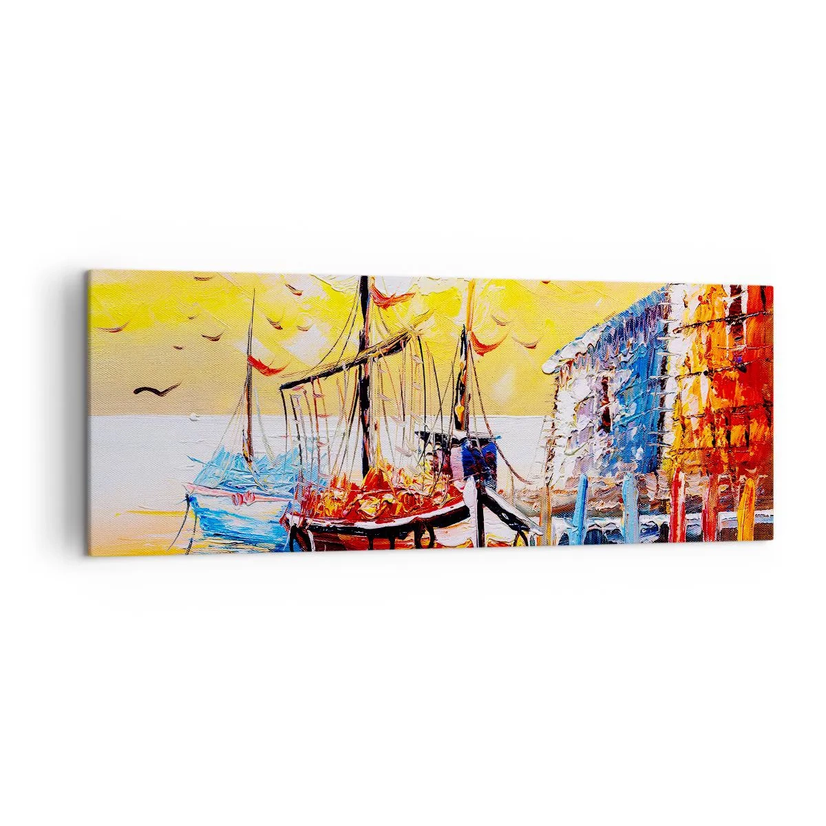 Lærredstryk - Billede på lærred - Glædelig tilbagevenden - 140x50 cm