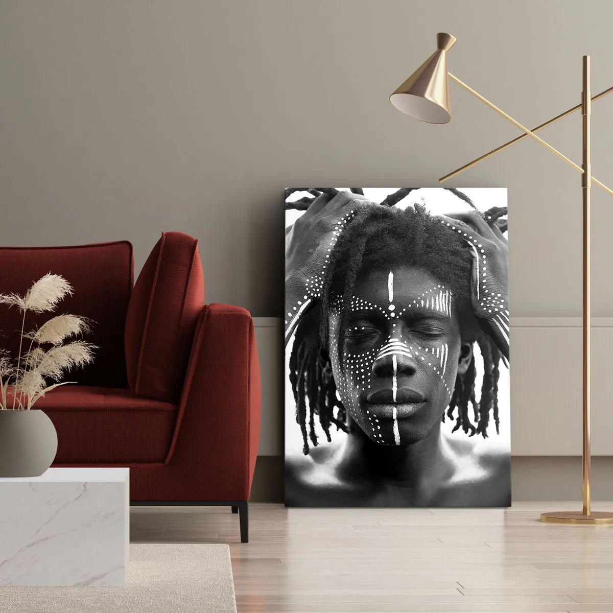 Lærredstryk - Billede på lærred - Hvor er du? - 70x100 cm