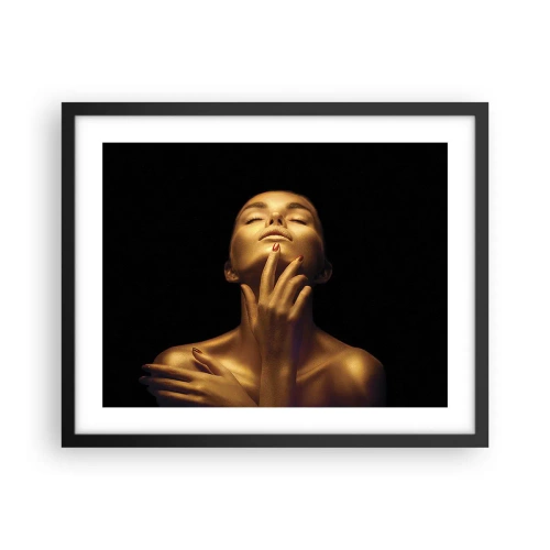 Plakat i sort ramme - Som gylden silke - 50x40 cm