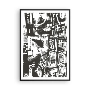 Plakat i sort ramme - Orden eller kaos? - 70x100 cm