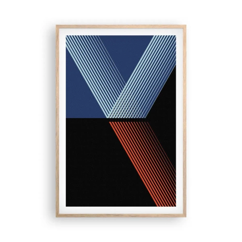 Plakat i ramme af lyst egetræ - En simpel historie - 61x91 cm