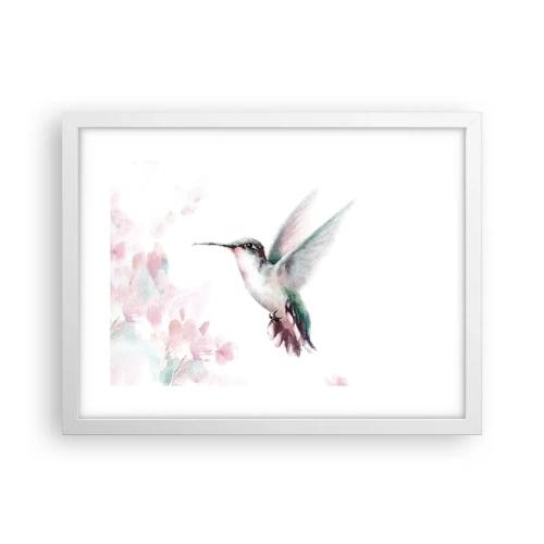 Plakat i hvid ramme - Stoppet i flagren - 40x30 cm