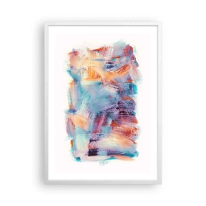 Plakat i hvid ramme - Farverigt rod - 50x70 cm