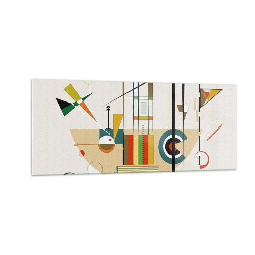 Billede på glas - Og verden griner - 100x40 cm