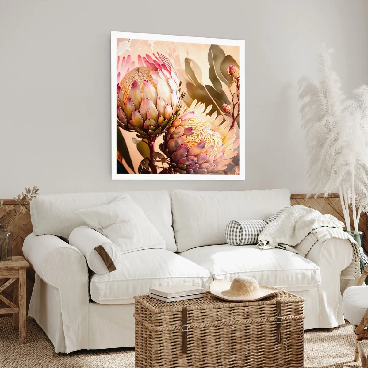 Plakat - Ømt omfavnet - 50x50 cm