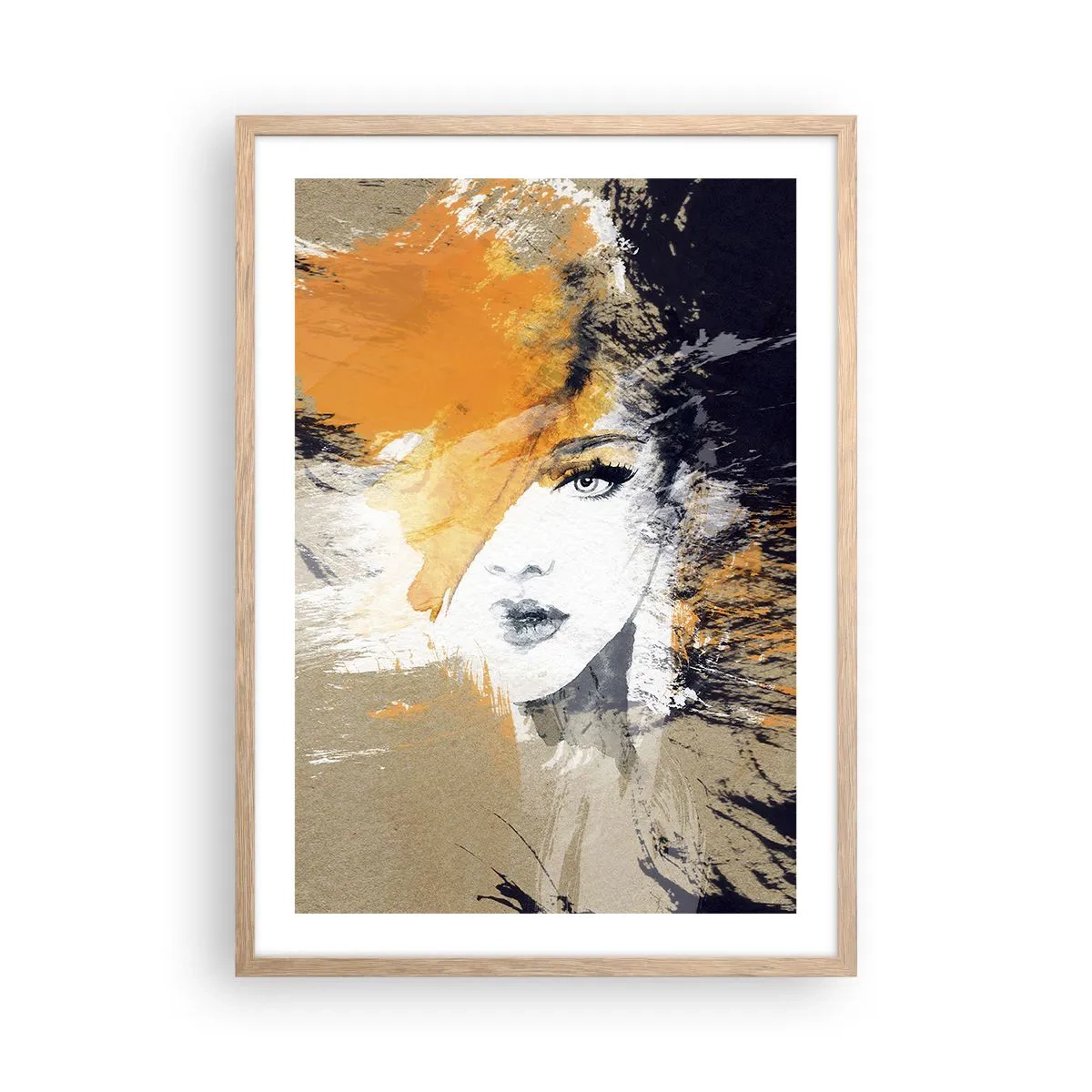 Plakat i ramme af lyst egetræ - Og det bliver let - 50x70 cm