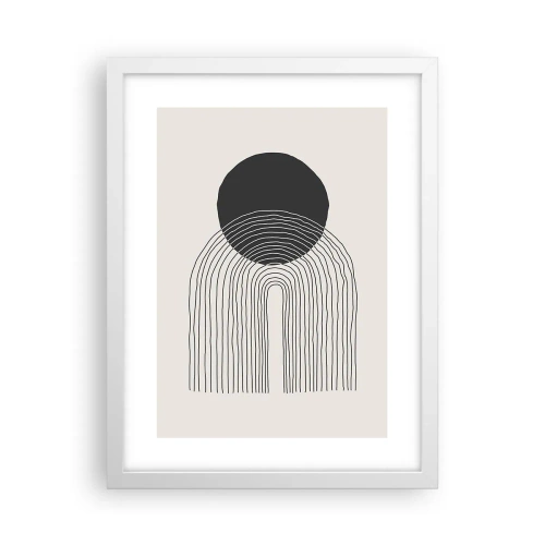 Plakat i hvid ramme - Rystende og selvsikker - 30x40 cm