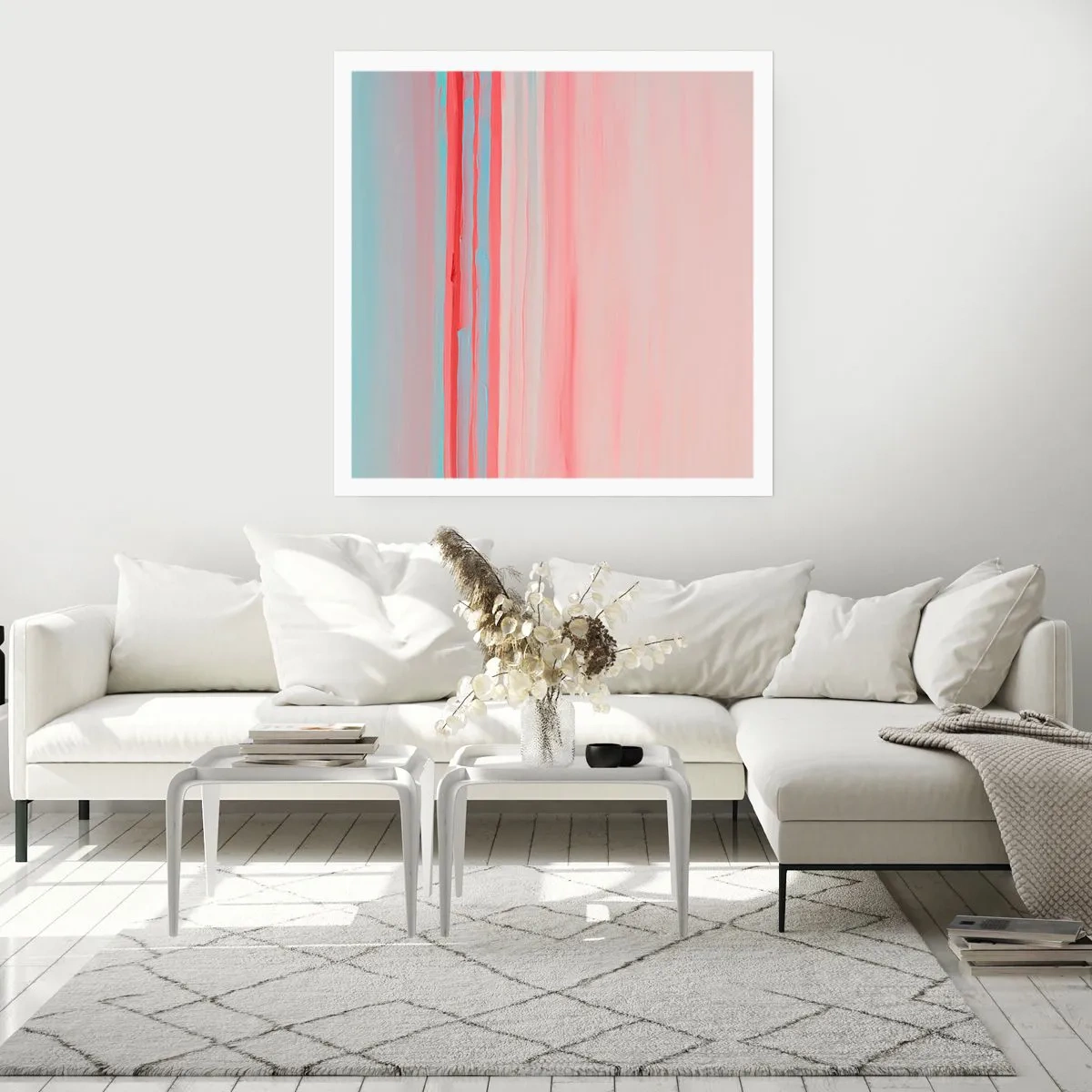 Plakat - Abstraktion ved daggry - 40x40 cm