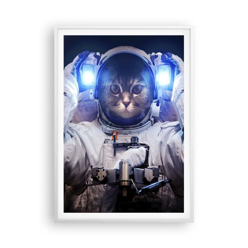 Plakat i hvid ramme - Houston, I har et problem - 70x100 cm