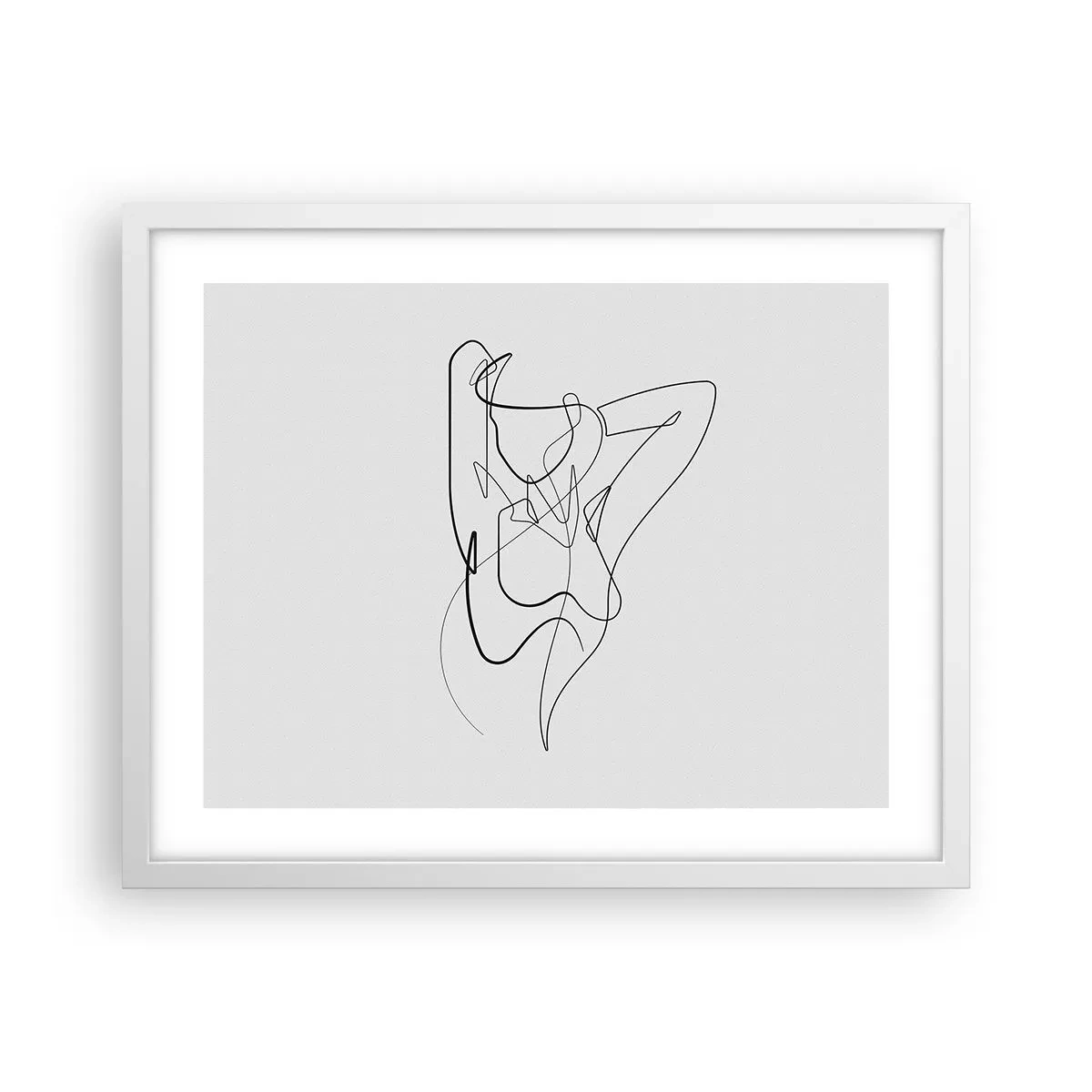 Plakat i hvid ramme - Virkelig, hvad er du for en person... - 50x40 cm