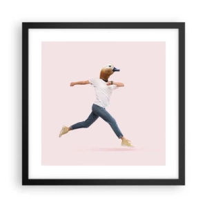 Plakat i sort ramme - En knivspids absurditet - 40x40 cm